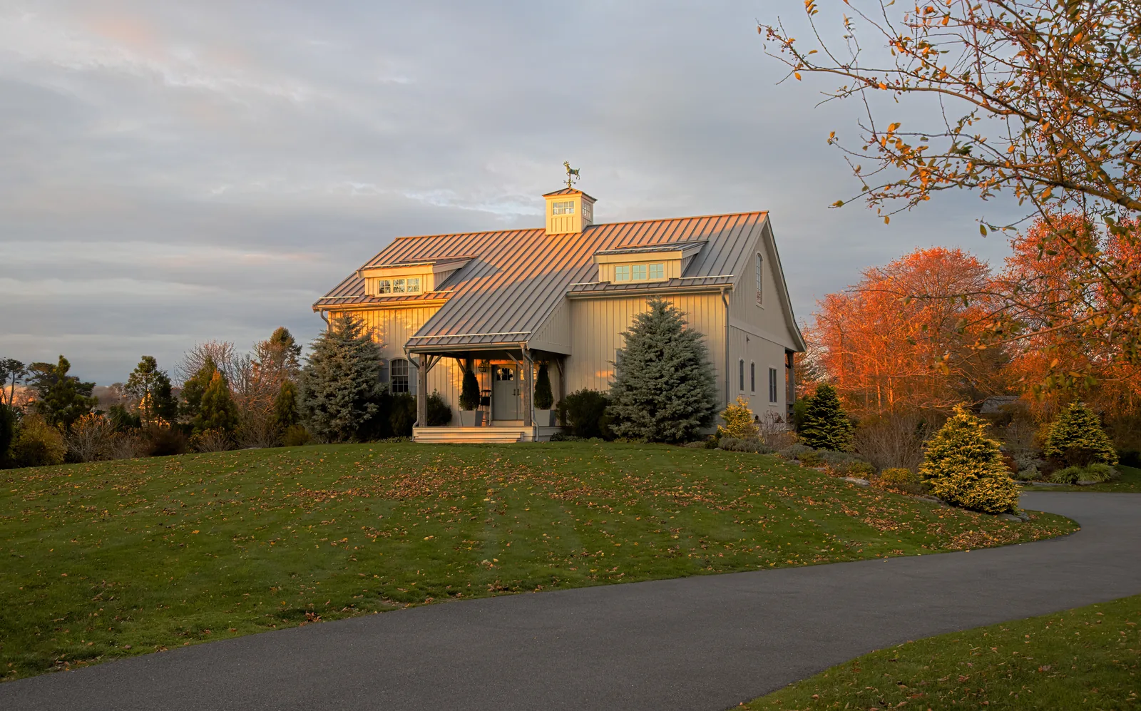 Reclaimed Canadian barn house renovation in Portsmouth RI by PJR Construction